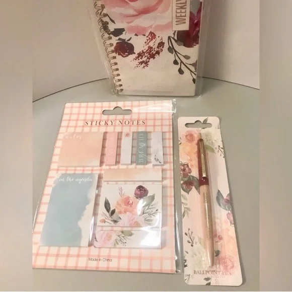 3Pcs Flower Design -Make Things Happen Note Set NWT - Picture 3 of 10